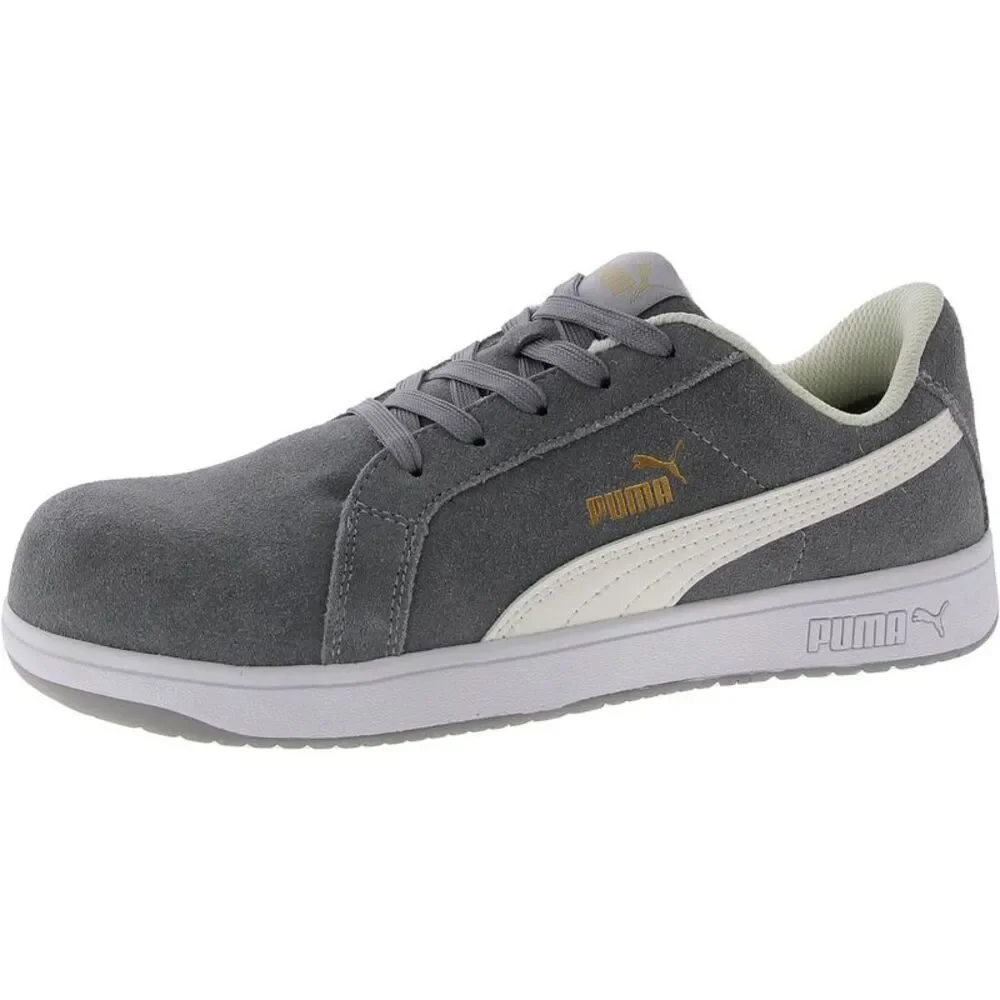 Puma Womens Iconic Gray Suede Toe Cap Work & Safety Shoes Sneakers NWOB